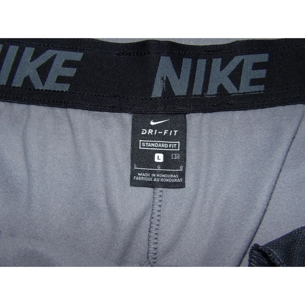 Nike Dri-Fit Standard Fit Gray Draw String Lined Sweatpants Men's Large